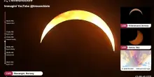 Lo spettacolo della grande eclissi di Sole