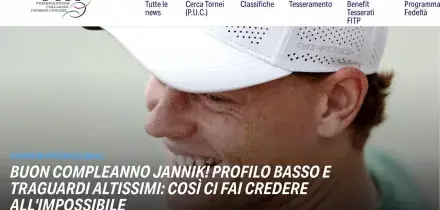 Sinner festeggia 25 anni, gli auguri della Federtennis 'l'Italia ti ama ed &egrave; pazza di te'