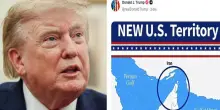 Trump posta la mappa di Hormuz, 'nuovo territorio Usa'. Teheran: 'Si illude'