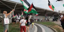 Presidio ProPal all'aeroporto di Verona contro i voli da Israele