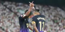 Manita del Barcellona in Liga, l'Atletico fa 2-2 col Villareal
