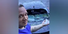 Grandinata eccezionale e vetro distrutto, il video di Tiberio Cosmin