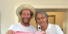 Jovanotti a Palermo con Inzaghi, 'ho incontrato un mito'
