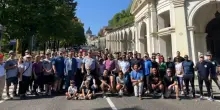 Alpini e militari Usa abbelliscono i portici di Monte Berico a Vicenza
