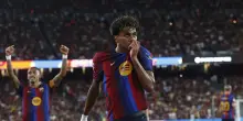 Liga: doppiette di Yamal e di Raphinha, il Barcellona batte Rayo Vallecano 5-2