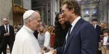 Il Papa incontra l'attore Premio Oscar Matthew McConaughey