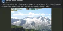 La scomparsa del ghiacciaio della Marmolada documentata da due foto