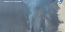 Etna, l'apertura di una bocca effusiva ripresa dal drone