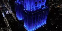 11 settembre, l'Empire State Building illuminato di blu