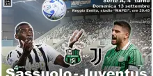 Serie A: domenica in campo alle 20,45 Sassuolo-Juventus DIRETTA E FOTO