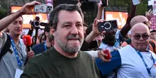 Salvini a Pontida, la Lega vince solo se &egrave; forte e unita, da Nord a Sud
