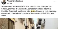 Due sorelle di 12 e 8 anni scomparse da ieri nel Nisseno