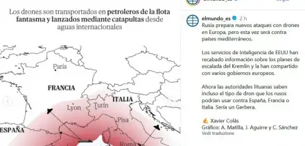 'La Russia pronta ad attacchi con droni dal mare in Italia, Francia e Spagna'. Crosetto: 'L'alert non trova conferma'