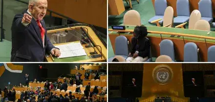Parla Netanyahu, decine di inviati lasciano la sala dell'Onu, il premier israeliano: 'Codardi'
