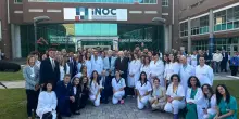 Per Mattarella foto di gruppo con ricercatori e sanitari all'Inoc