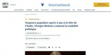 Meloni, la stabilit&agrave; &egrave; la prima grande riforma