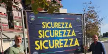 Manifesti di Futuro Nazionale a Bari su sicurezza e remigrazione nel giorno della festa di FdI