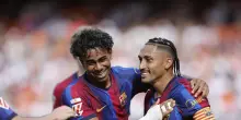 LaLiga: Manita del Barcellona a Valencia, blaugrana primi in solitaria