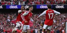 Premer League: l'Arsenal vince 2-1 il derby col Chelsea, vetta insieme al City