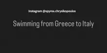 Il record di Spyros, il primo a nuotare dalla Grecia all'Italia senza mai fermarsi
