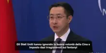 Cina: "Dazi irragionevoli sul fentanyl, basta dare a noi la colpa"
