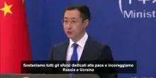 Cina spera in pace giusta ed esorta Russia-Ucraina a dialogo diretto