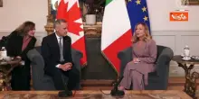 Meloni riceve il Primo Ministro del Canada Mark Carney a Palazzo Chigi