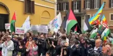 Gaza, protesta pro-Pal davanti alla Camera: cartelli "Stop genocidio"