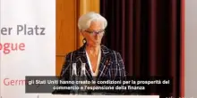 Lagarde: nell'incertezza globale il ruolo dell'euro si può rafforzare