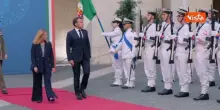 Meloni riceve Presidente francese Macron a Palazzo Chigi