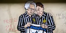 Al Memoriale dello Shoah spunta murales con Segre e Bruck abbracciate