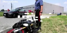 Incidente stradale tra moto e auto a Cesena, il video