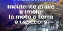 Incidente grave a Imola, la moto a terra e i soccorsi