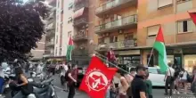 A Roma manifestazione pro-Palestina a Garbatella