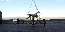Parigi 2024, il cavallo Zeus "atterra" a Mont Saint-Michel