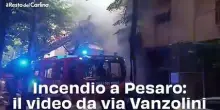 Incendio a Pesaro: il video da via Vanzolini