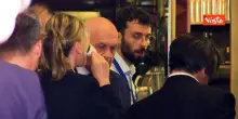 Pausa caffè per il Ministro Nordio a margine del convegno di Fratelli d'Italia "Parlate di mafia"