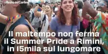 Il maltempo non ferma il Summer Pride a Rimini, in 15mila sul lungomare