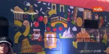 Inaugurata livrea del treno Roma-Fiumicino Leonardo Express per Cucina Italia Unesco, lo speciale