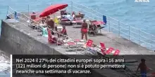 Niente vacanze per il 31% degli italiane (peggio della media UE)