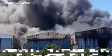Incendio alla Carbon Line di Fano, il video