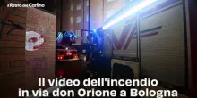 Il video dell'incendio in via don Orione a Bologna
