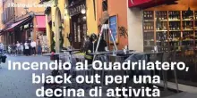 Incendio al Quadrilatero, black out per una decina di attività. Video