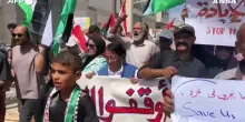 Gaza City, manifestazione per chiedere la fine dei bombardamenti