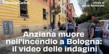 Anziana muore nell'incendio a Bologna: il video delle indagini