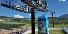In Trentino al via la prima funivia per le mele al mondo