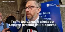 Tram Bologna, il sindaco Lepore premia mille operai: video