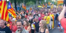 Barcellona, manifestazione per l'indipendenza della Catalogna