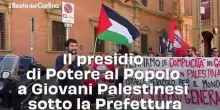 Il presidio di Potere al Popolo a Giovani Palestinesi sotto la Prefettura