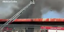 Incendio a Modena, fiamme  nell’azienda Dsv: il video